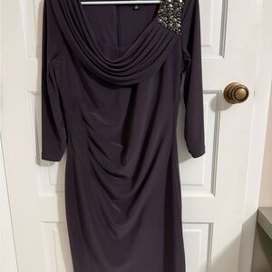 Adrianna Papell Women's Plum Purple Cocktail Evening Dress in size 10